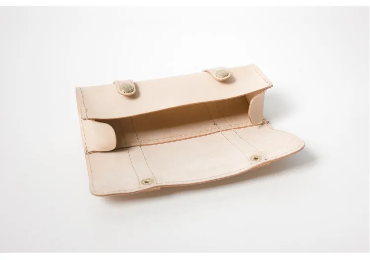 Real leather pencil bag customized roll up pencil case for students personalized pencil case cosmetic brush holder