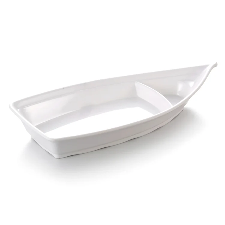 А8, белые меламиновые блюда в форме лодки для японских суши, ресторанов, посуда, тарелки