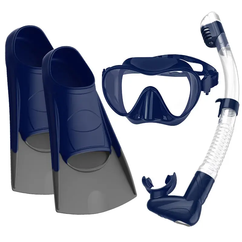 Professional dive gear set silicone scuba diving snorkel mask snorkel fins set