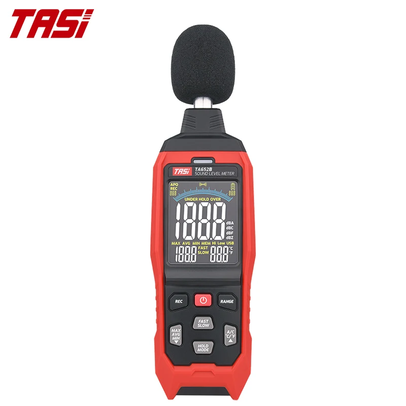 Измеритель уровня шума OEM ODM TASI TA652B 30 ~ 130dBA/C/Z с функцией USB цифровой