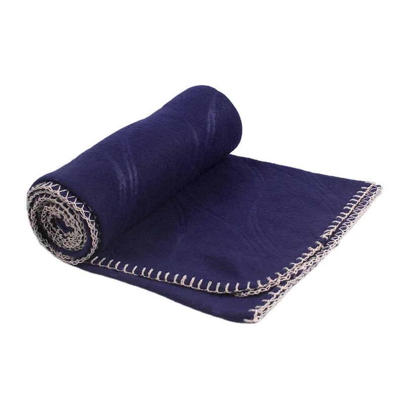 Print Logo Factory Price Plain Polyester Super Soft Fleece Blanket Polar Fleece Airline Blanket In China With Flame Retardant