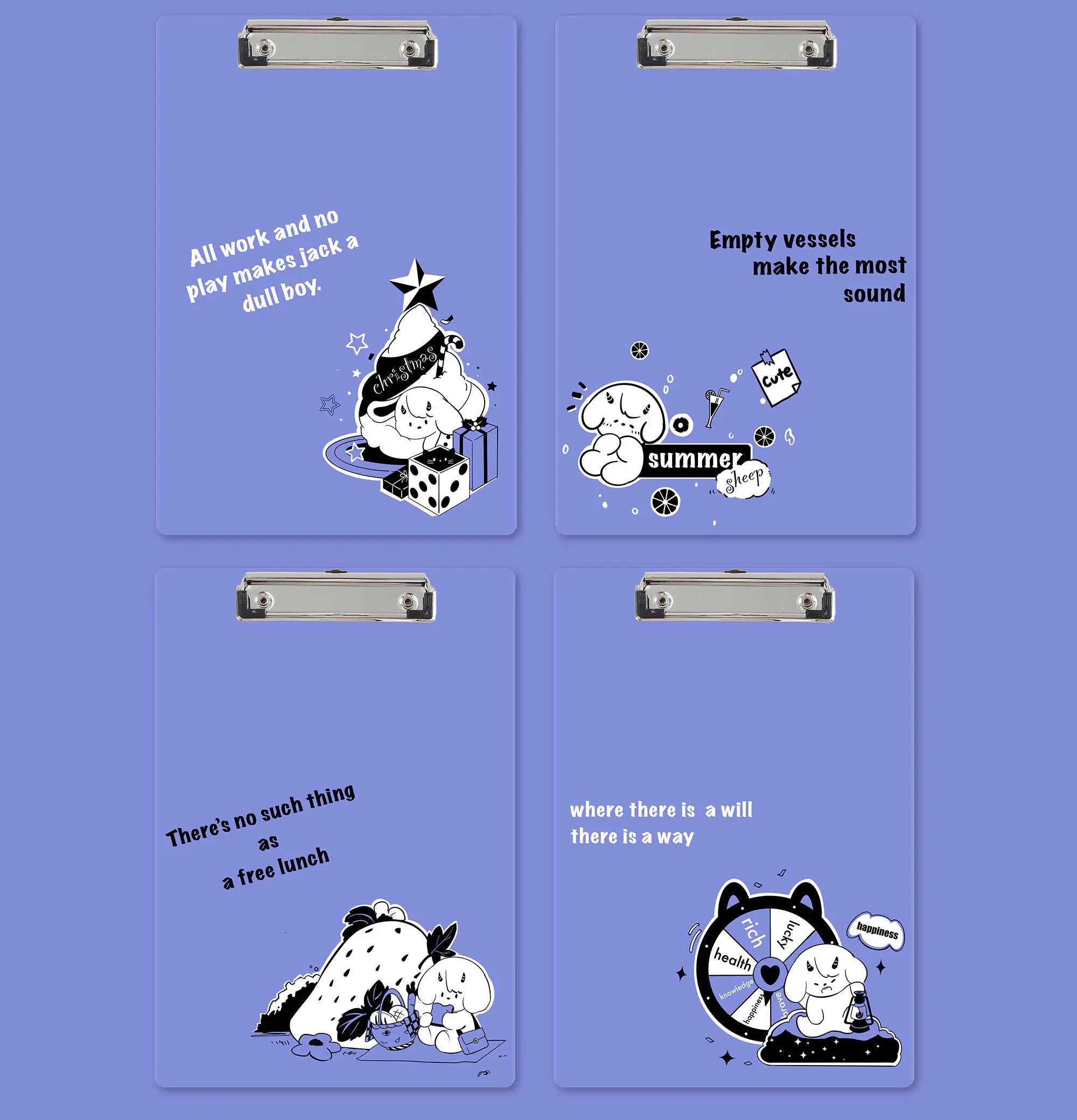 OEM School Student Stationery Eco-Friendly Custom Size Clipboard With Spring Clip Suitable For Writing