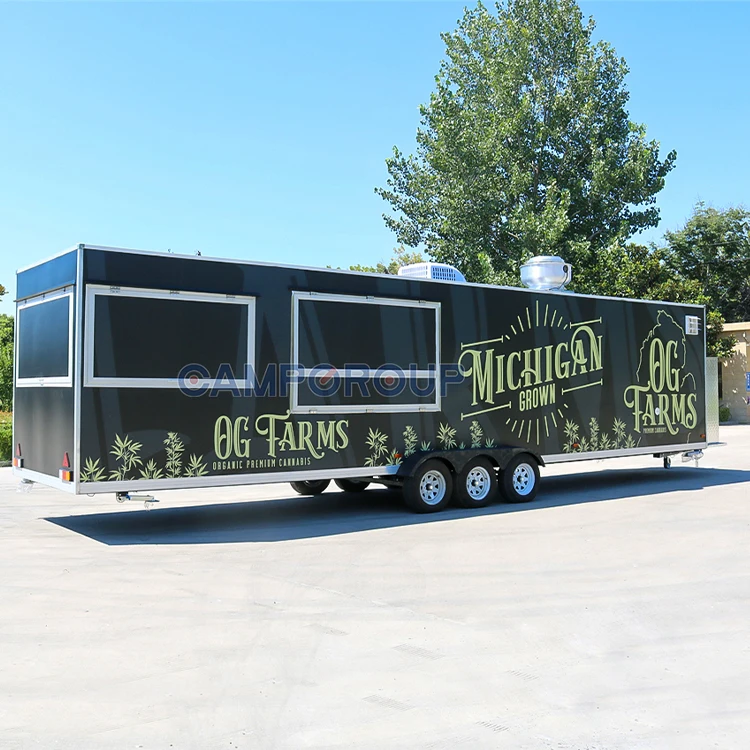 CAMPTRL Custom Food Trailer Pizza Food Truck Cart With Full Kitchen Equipment Mobile Coffee Shop Bbq Container Restaurant