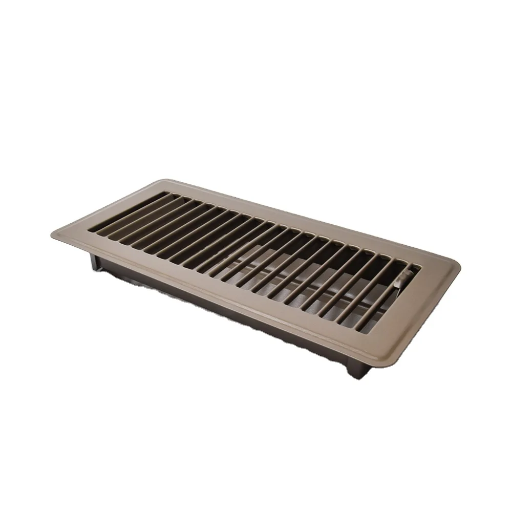 Custom Design Adjustable Drop-in Wall Heat Modern Brown Stamped Iron air Conditioning Covers Vent Floor Register for Hvac