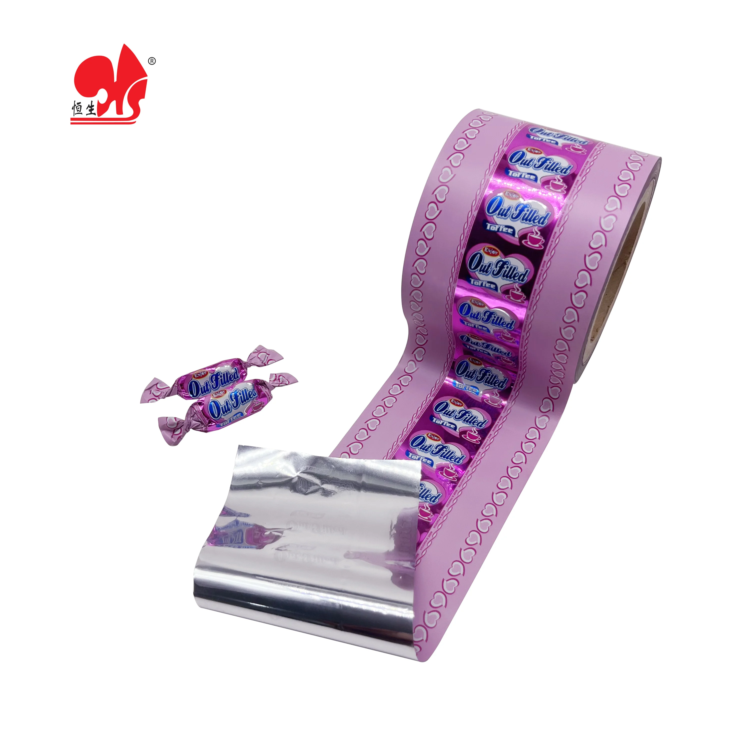 High quality toffee toffee twist roll film candy roll film