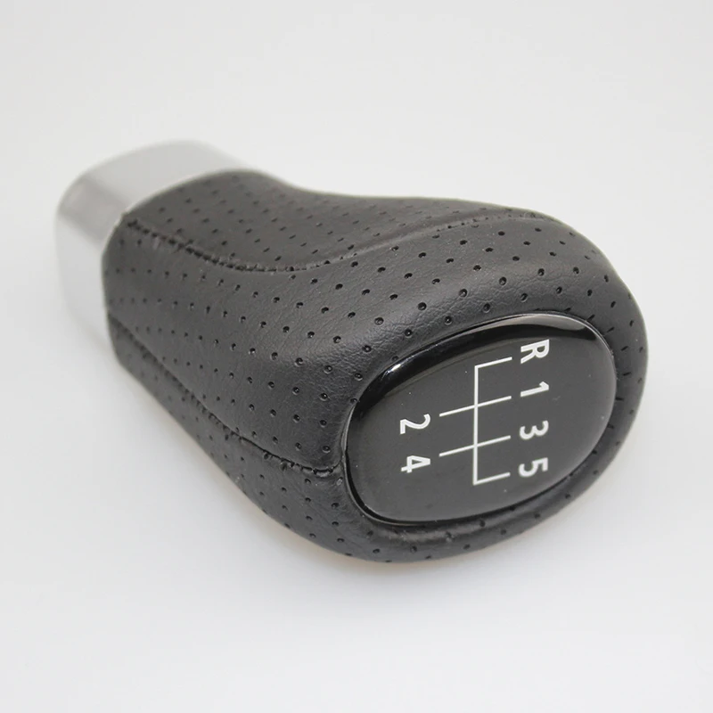 Gear Stick Shift Knob BMWE81 Advanced Leather Superfibre Material with holes 5/6 Speed Gear knob