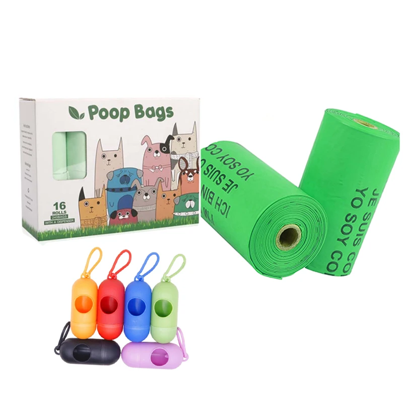 Factory Direct Price Fully Biodegradable Home Compostable Dog Poop Bags Made from PLA+PBAT+Cornstarch Material
