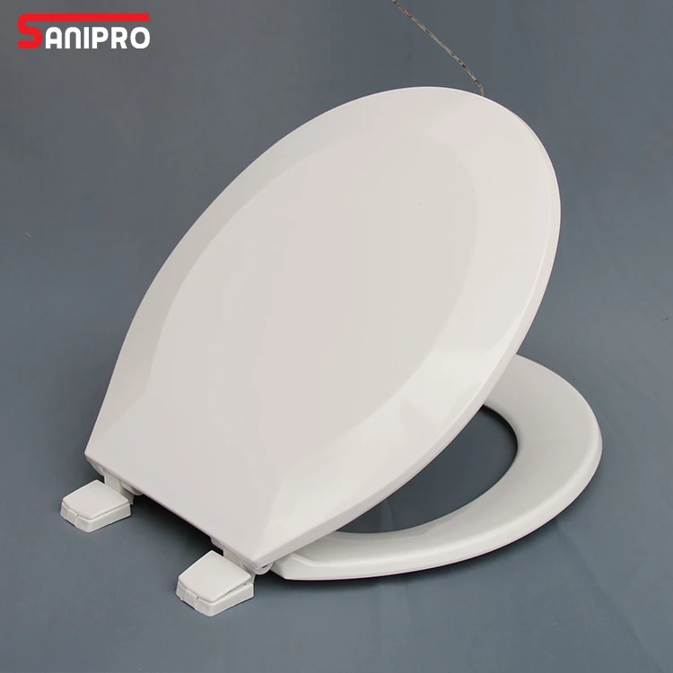 SANIPRO American New Toilet Seat Cover Standard Cheap Plastic PP Bottom Fixing Installation Soft Close Toilet Lid