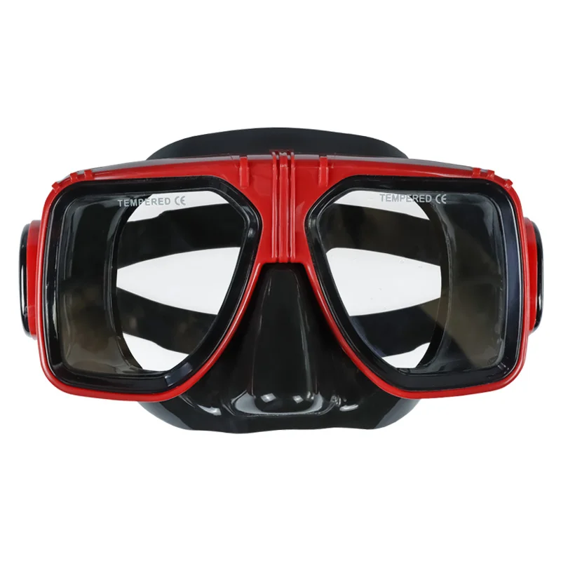 Factory direct sale liquid silicone tempered glasses lens diving equipment face snorkel mask underwater scuba diving mask
