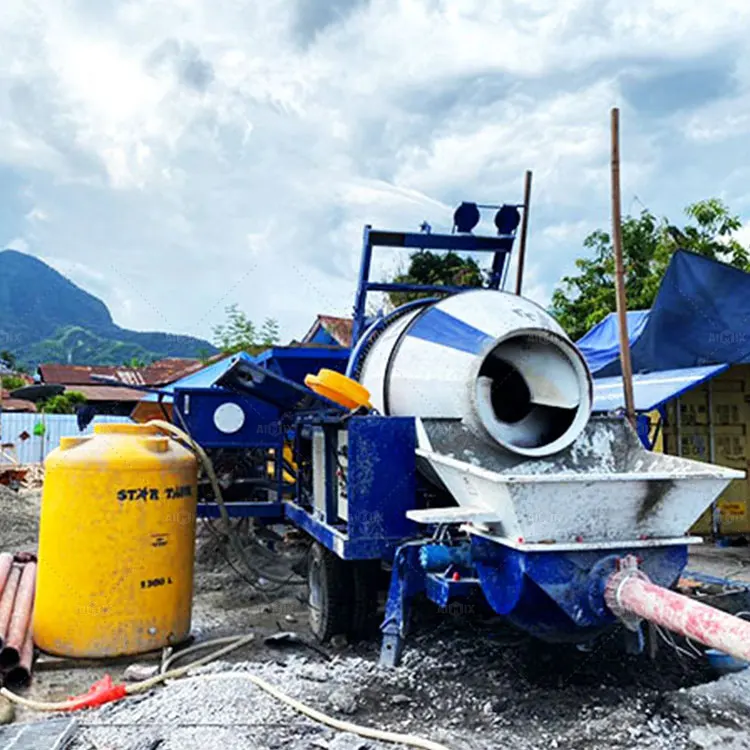 Aimix Diesel 40 m3/h Concrete Mixer With Pump Manufacture