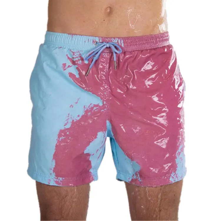 2021 newly design custom swimming beach shorts wholesale colors changing shorts