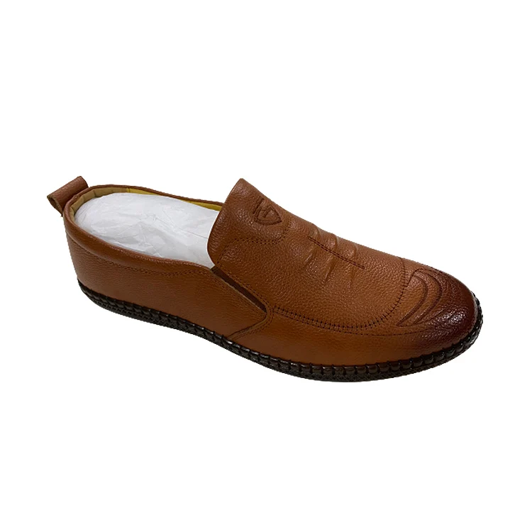 Wholesale Price Custom Business  Loafers Comfortable Brown Mens Genuine Leather Shoes