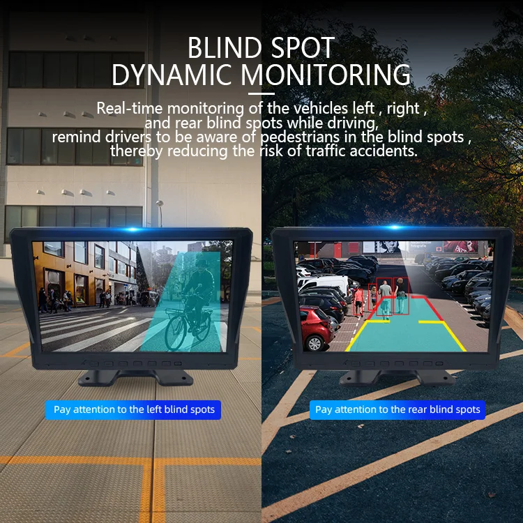 BSD 10.1 Inch 5 Channel AHD Monitor Video Recorder Reverse Rearview Camera for Truck Vehicle School Bus