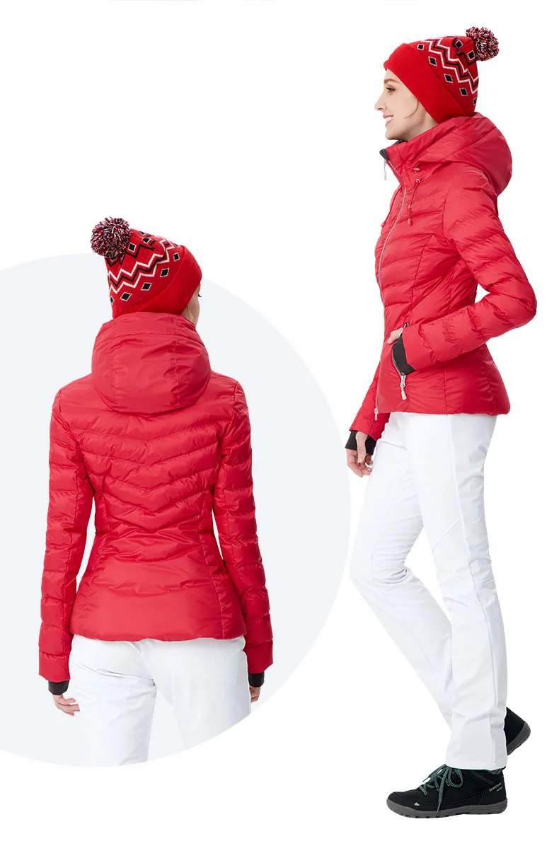 Custom Women Winter Eco-friendly Windproof Waterproof Snowboard Ski Suit Jacket with Hood Ski & Snow Wear for Women Custom Size