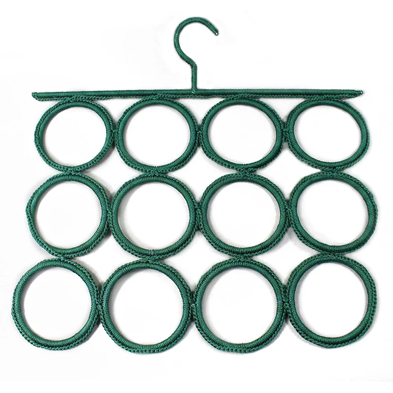 Высококачественные 8,12,20,28 отверстий, круглые кольца, плетеные шелковые подвесные вешалки для шарфов