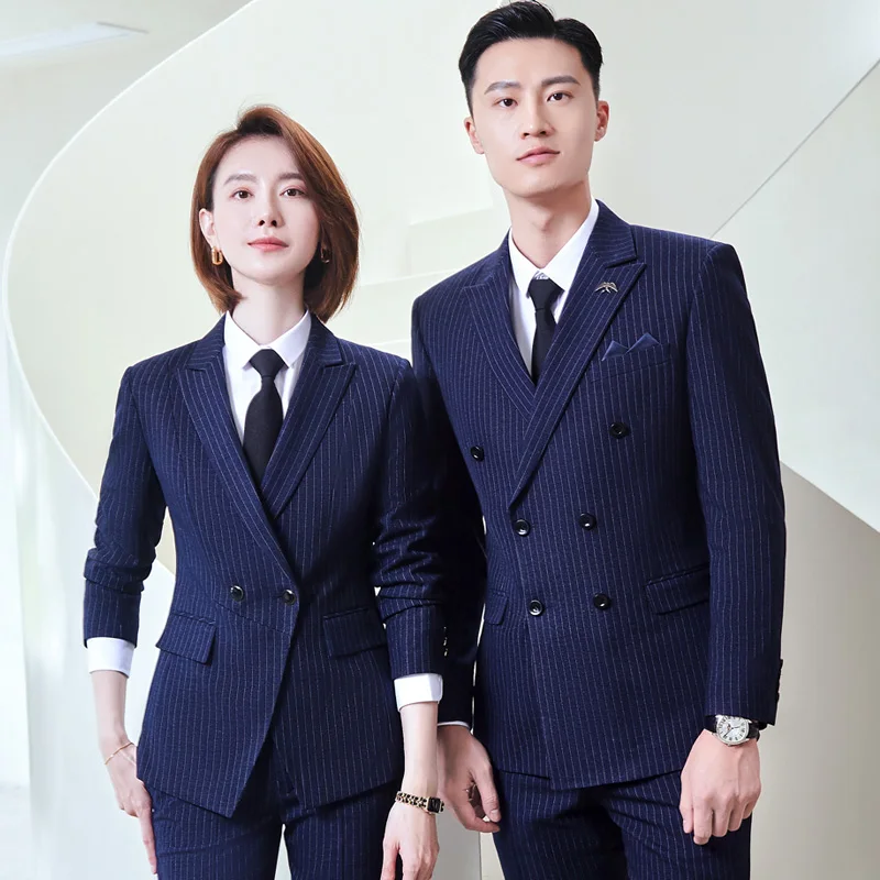 Low Price Mandarin Collar Custom Made Office Working Clothes Business Suit For Men And Women men suits 2 piece terno