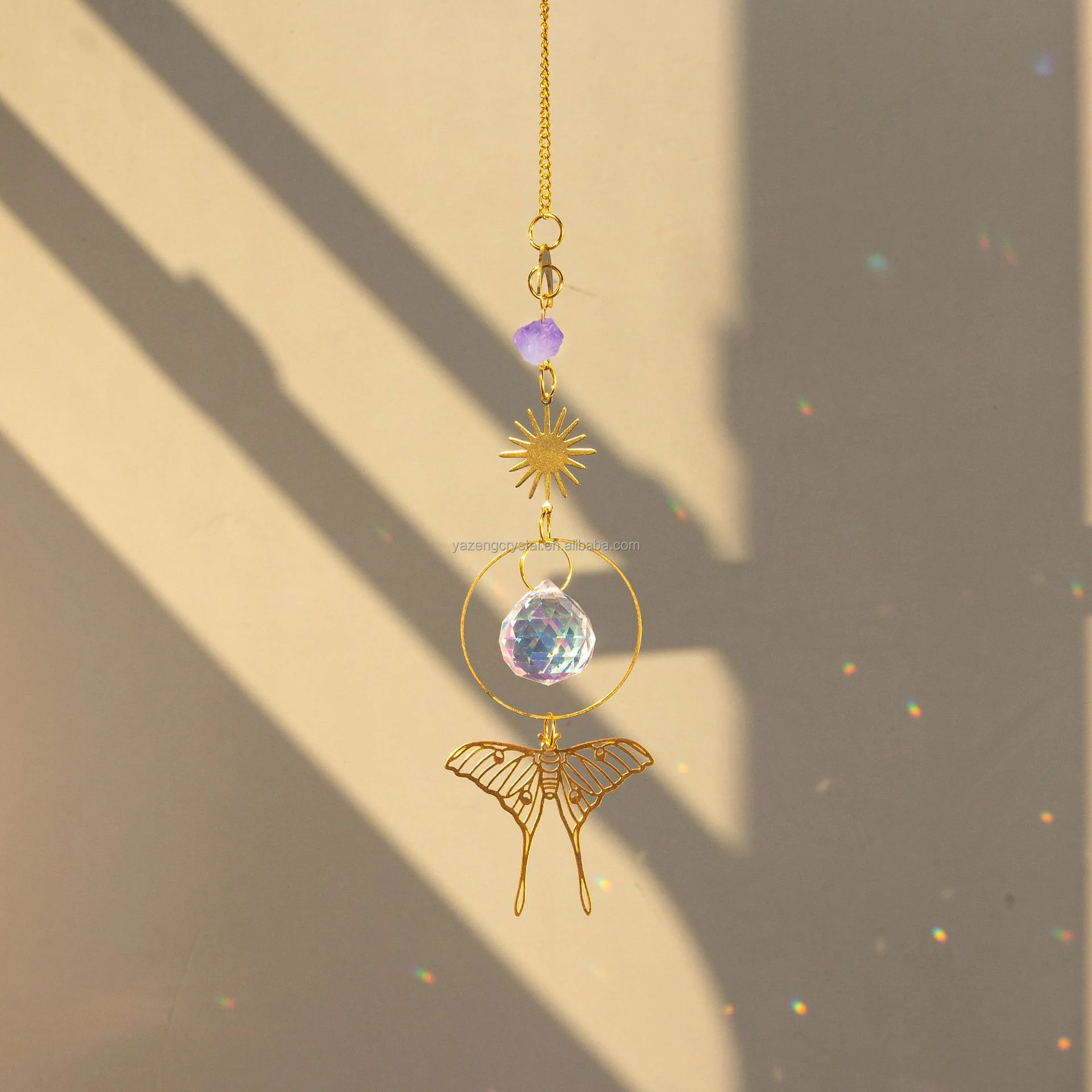Popular Handcrafted Product Crystal Sun Catcher Butterfly fairy dragonfly Wedding Favors Gifts Guest Wind Chimes