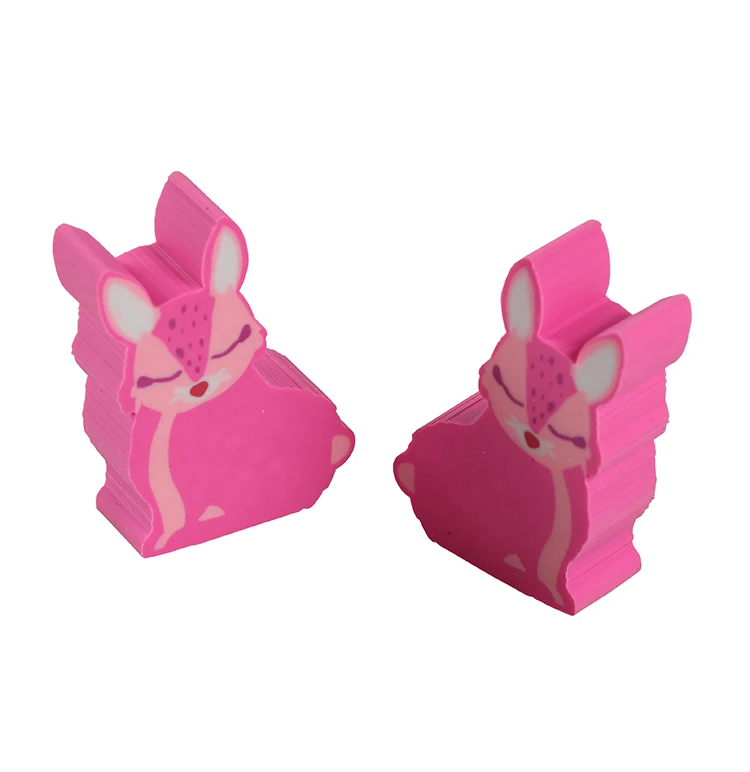 Custom made lovely pencil eraser with assorted color 3d earsers