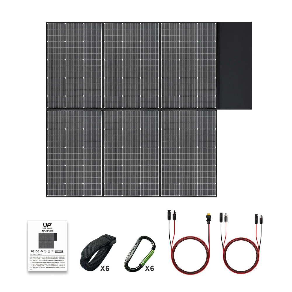 ALLPOWERS 600W Solar Panel with MC- 4 for Solar Power Station Foldable Solar Cell Solar Charger 22% High-Efficiency Solar Cells