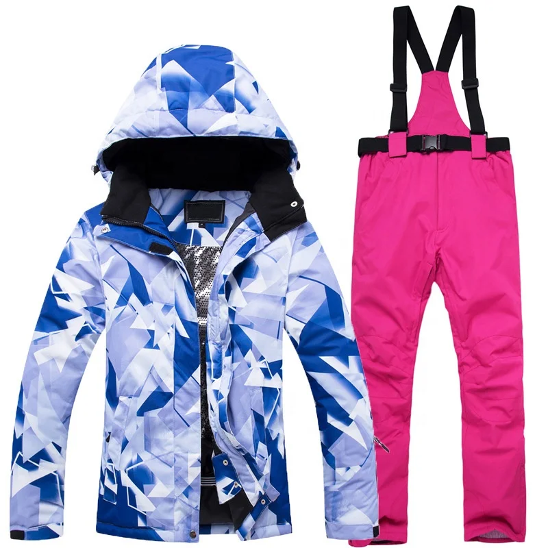 High quality and Technical Camouflage Waterproof Ski Clothing, Ski Pants And Jacket Set