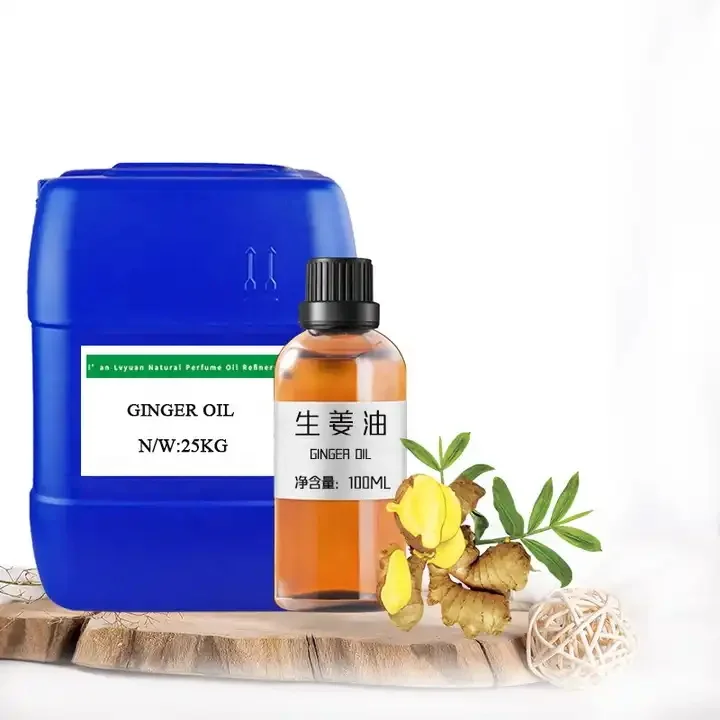 Wholesale Bulk Ginger Essential Oil Bulk 200L Drum Hair Regrowth 100% Natural Ginger Root Essential Oil Slimming Ginger Oil 25kg