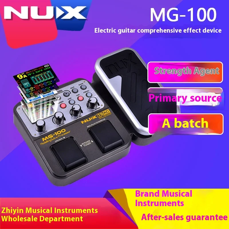 Little Angel NUX MG-100 MG-30 Electric Guitar Digital Multi-Effects Pedal Custom Logo Bass Instrument Case Wholesale Available