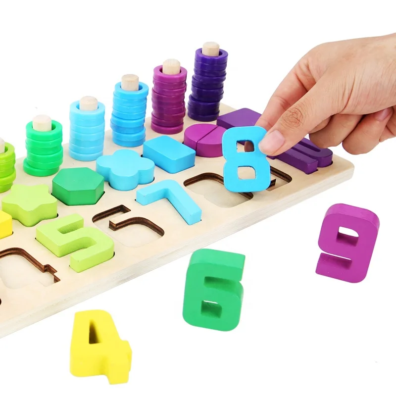  Деревянные игрушки Монтессори геометрическая форма познавательная головоломка развивающие доски