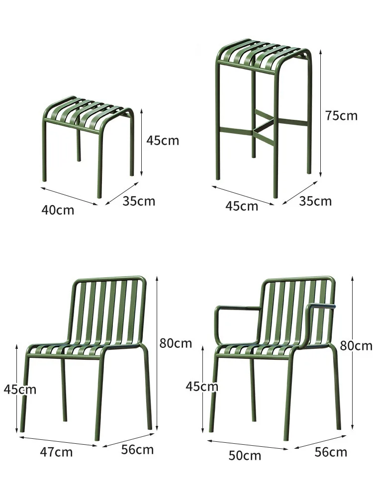 Уличные обеденные столы и стулья железная спинка барные простые кафе уличные