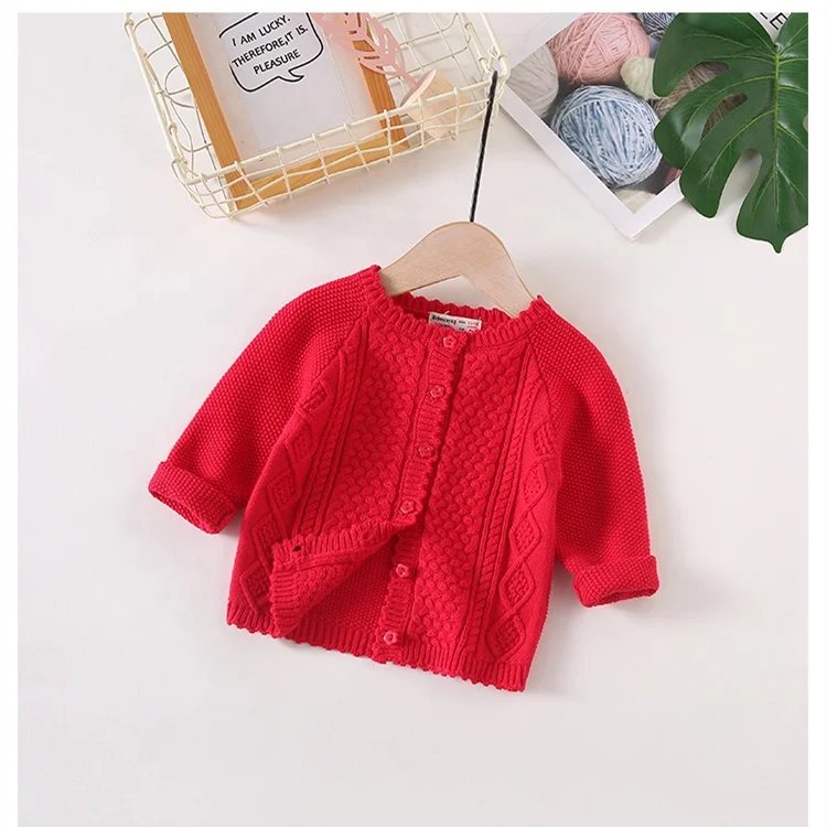 
Baby Girl Clothes Newborn Cable Knit Sweater Girls Cardigan 