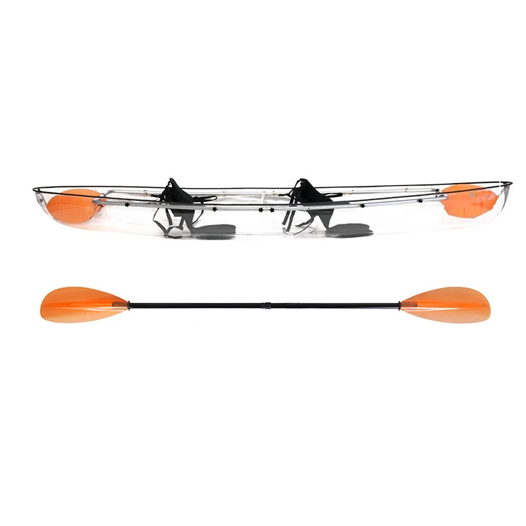 Shoufang  Hot Sale Transparent Polycarbonate Kayak Clear Bottom Boat Crystal Canoe with 2 Seats