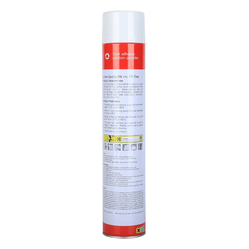 750ML quick drying water resistant expanding spray polyurethane pu foam sealant for construction door and window installation