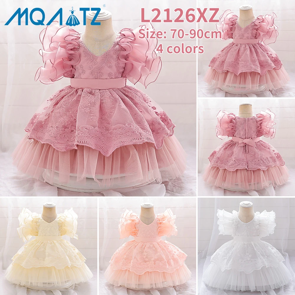 MQATZ Wholesale Summer Girl Formal Dresses Puffy Baby Frock Party Wear 2 Years Girl Birthday Dress