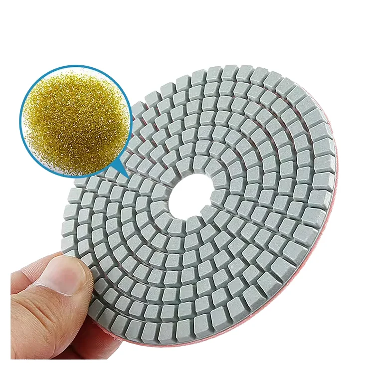Hot Sales 4 Inch Gemstone Grinding Tools Abrasive Pad Diamond Polishing Pads Polishing Discs For Ceramics Wet Use