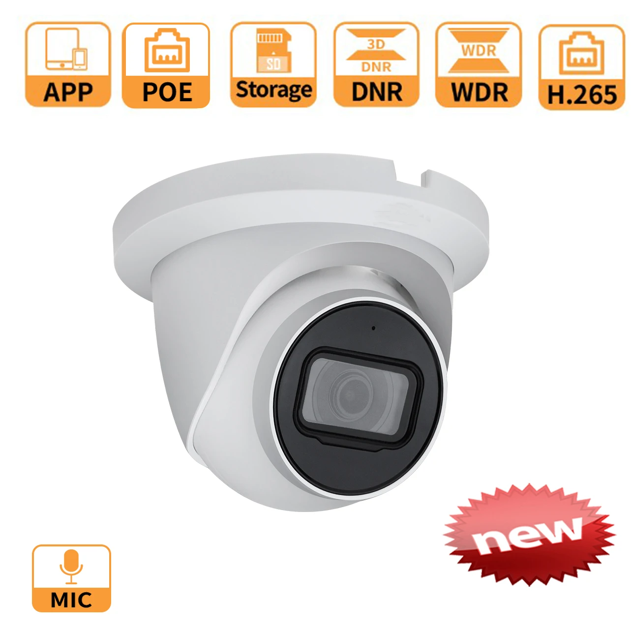  С логотипом Встроенный микрофон 4K видео наблюдения CCTV full металлический винт для камеры IPC-HDW2831TM-AS-S2 H.265 8MP IP камера Поддержка SD