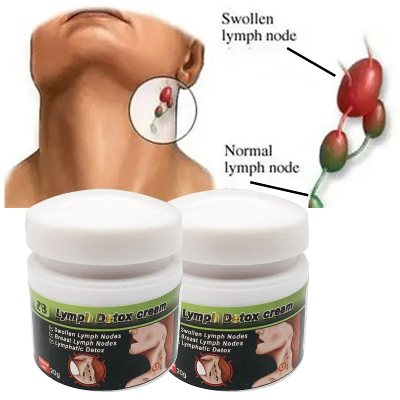 ZB Lymph Detox Neck Breast Armpit Lymph Lumps Anti Swelling Herbal Ointment Armpit Lymph Nodes Medicated Cream 20G