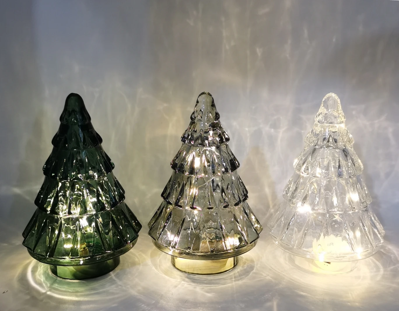 Home Decor Glass Christmas Tree for Decoration Christmas Tree Holiday Indoor Customized