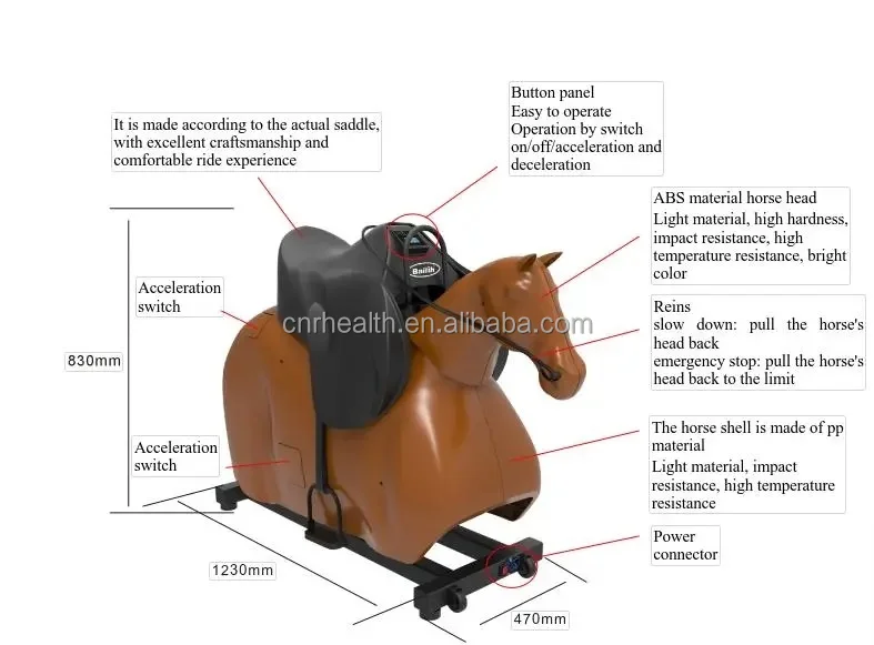 Highly Simulated Magic Electric Horse Riding Machine for Cardio Workout Home&Gym Fitness Equipment Sports Equipment