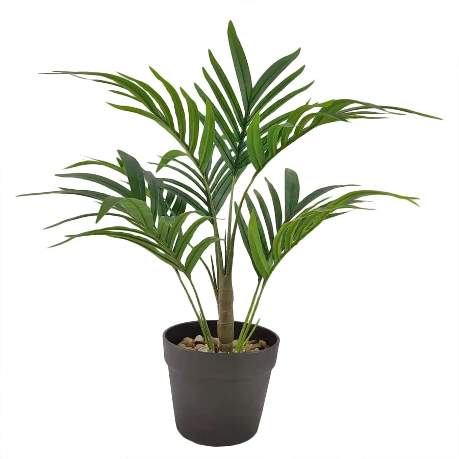 Plant Artificial Palm Leaves Madagascar Palm Bouquet for Dector Green Decoration Natural Tree Color Tree Shape Grass 23*23*24cm
