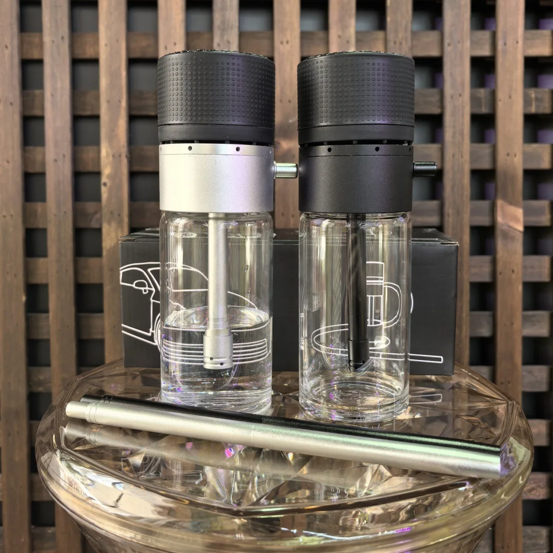 Wholesale Portable Car Hookah Cups Detachable Cleaning Cup with Metal Plastic Frosted Technics Water Bottle Shisha Set in Box