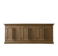 french rustic oak elm wood glass white wash wooden sideboard