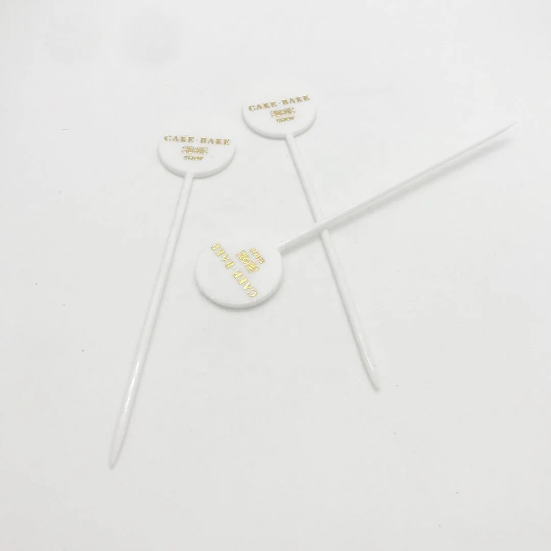 Factory Price Mini Plastic Rectangular Food Label fork Pick