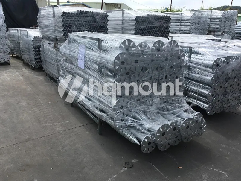 hot dip galvanized steel solar ground screw pile ground earth anchor screw for decking