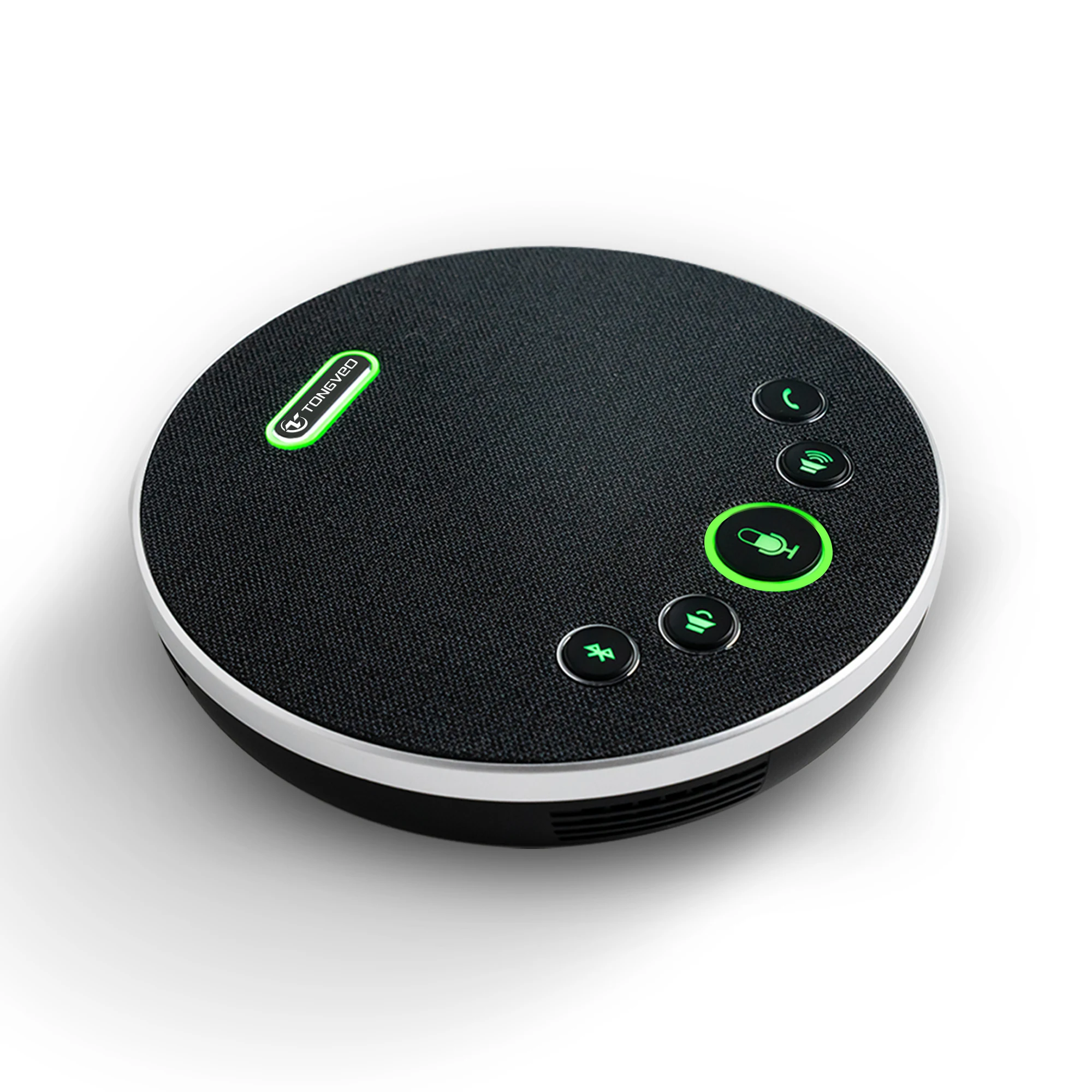 Portable 360°Voice Pick up wireless Blue-tooth Speakerphone Conference Microphones 4 AI Noise Cancellation Mics