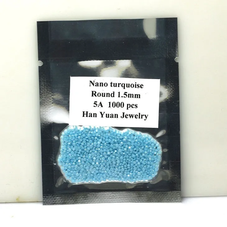 1mm~3mm round small aquamarine nano gemstone for wax casting