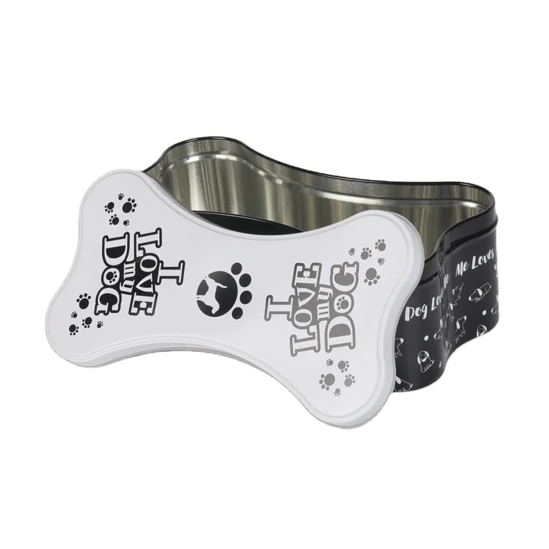 Новый стиль, жестяная банка для печенья с принтом на заказ, Подарочная коробка для печенья в форме кости