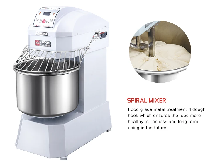 hot sale commercial 25 kg 80l stand pizza pasta spar spiral flour kneading mixing machine dough mixer for bakery