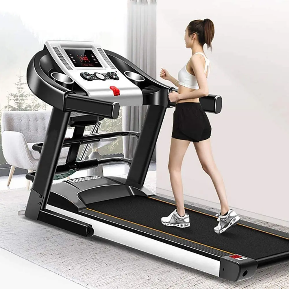 Treadmill 1.0HP Walking Treadmill Jogging Machine with Remote Control Shock Absorption LED Display for home Fitness