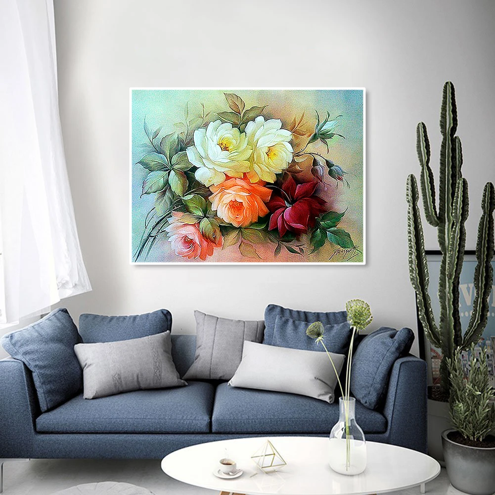 Flowers Diamond Art Painting Peony 5D Diamond Painting DIY Full Drill Fashion Home Decor Custom Own Picture Wholesale