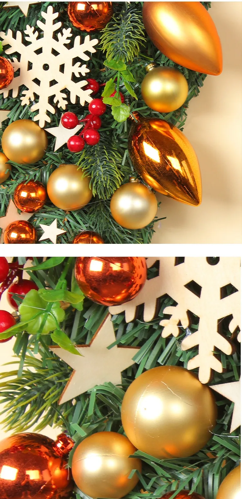 Festival wall decoration christmas decoration supplies 50cm artificial christmas wreath