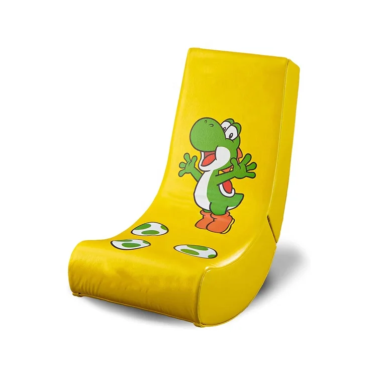 Custom Russia Official Video Rocker Yellow Black Leather Bluetooths Speakers Gaming Stuhl Space Saving Foldable Floor Gaming Cha